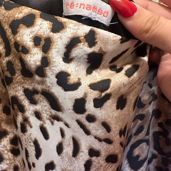 Re:Named Leopard Print Cowl Line Dress - Picture 3 of 5